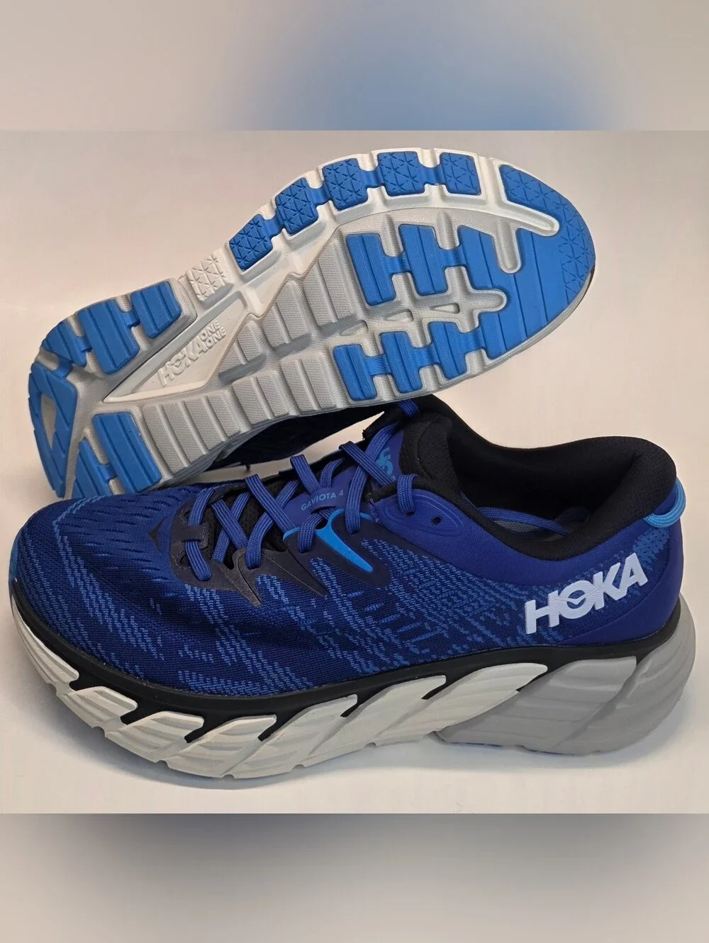 New Hoka One One GAVIOTA 4 Running Shoes BLUE 1123198 Men's Size 12.5D